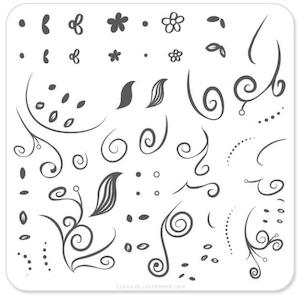 Small Stamping Plates: Floral Swirl 1 CjS13