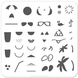 Small Stamping Plates: Summer Fun CjS16