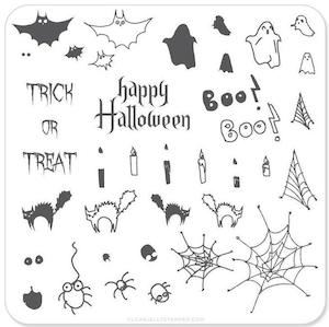 Small Stamping Plates: Trick OR Treat CjSH04