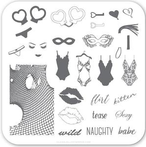 Small Stamping Plates: Risqué CjSV07