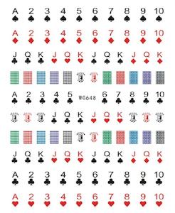 WG648 Playing Cards Nail Stickers