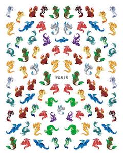 Nail Stickers: WG515 Dragon Nail Stickers