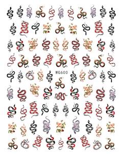 WG600 Snake Nail Stickers