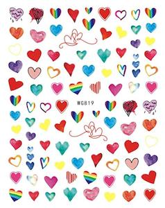 WG819 Valentine Nail Stickers
