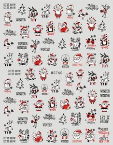 WG760 Christmas Nail Stickers