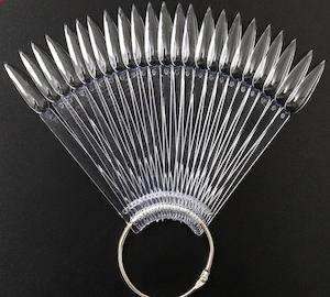 40 ct Stiletto Fan Display Clear
