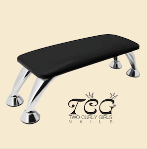 Large Black Leather Hand Cushion with legs