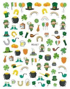 St Patricks Day: WG487 St Patricks Nail Stickers