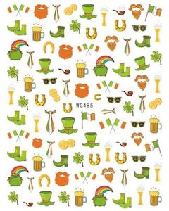 WG485 St Patricks Nail Stickers