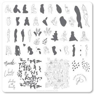Medium Stamping Plates: Dare to Bare CjS195 *CLEARANCE*