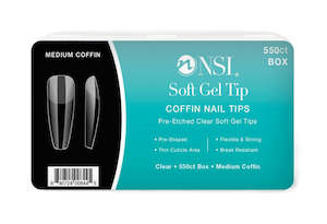 Soft Gel System: Medium Coffin Soft Gel Tips