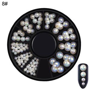 Nail Art: Half Round Pearl Rhinestones #8