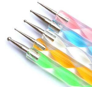 Nail Tools: 5 Piece 2 way Dotting Tool Set