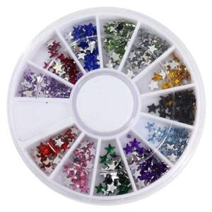 Rhinestones: Star Shaped Coloured Rhinestone Wheel | TCG Nail Art Rhinestone Wheel NZ