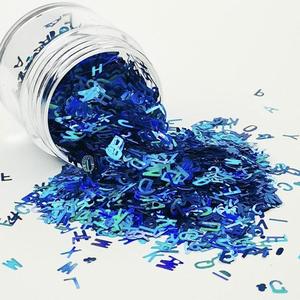 Sky Blue Alphabet Glitter 3g