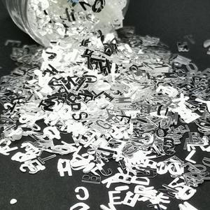 Glitters: Silver Alphbet Glitter 3g
