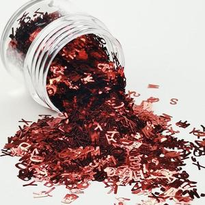 Red Alphabet Glitter 3g