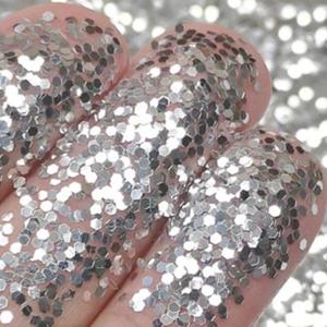 Glitters: Chunky Silver Glitter 5g – High-Shine Silver Nail Art Glitter for Gel & Acrylic Nails | NSI NZ
