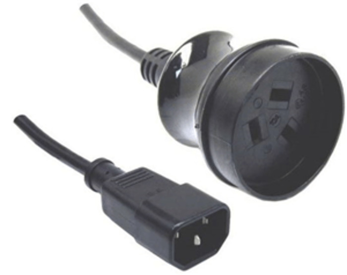 Products: 10A/250V UPS IEC (M) to 3 Pin Power (F) 0.5m Power Cord