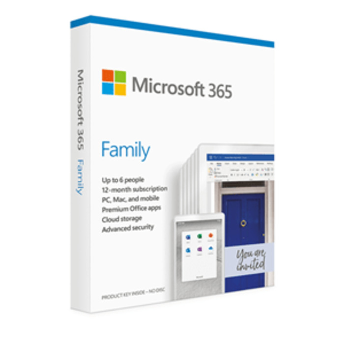 Products: Microsoft 365 Family for 6 Users/1 Household - 1 Year