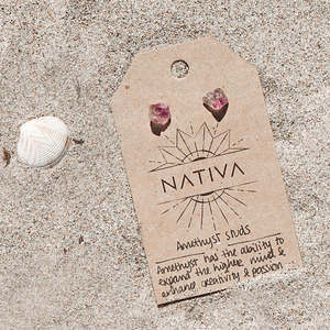 Amatista Silver Studs