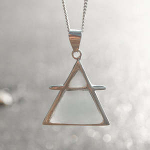 The 4 Elements: Air - Celestita & Silver Necklace