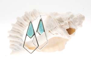 Sterling Silver: Amazonita Silver Earrings