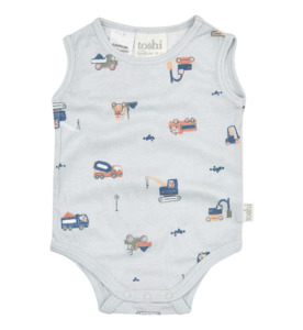 Toshi Classic Onesie Singlet - Little Diggers - SALE-Baby Sale : Kids Clothing N&hellip;