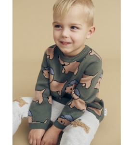 Huxbaby Dog Knit Jumper - SALE-Baby Sale : Kids Clothing NZ : : Kid Republic - W&hellip;