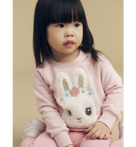 Huxbaby Blossom Fur Bunny Sweatshirt - SALE-Baby Sale : Kids Clothing NZ : : Kid&hellip;