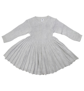 Korango Rib Knit L/S Swing Dress - Grey - SALE-Girls Sale : Kids Clothing NZ : :&hellip;