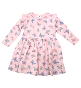 Korango Butterfly Print L/S Dress - Fairytale Pink - SALE-Girls Sale : Kids Clot&hellip;