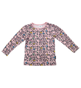 Korango Leopard Print L/S Tee - Lotus - SALE-Girls Sale : Kids Clothing NZ : : K&hellip;