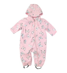 Korango Butterfly Colour Change Lined Rain Suit - Fairytale Pink - SALE-Girls Sa&hellip;