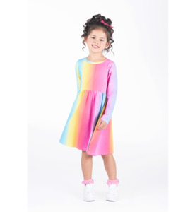 Rock Your Kid Rainbow L/S Dress - SALE-Girls Sale : Kids Clothing NZ : : Kid Rep&hellip;