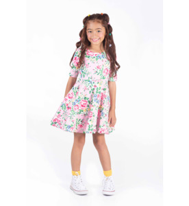 Rock Your Kid Pink Garden Mabel Waisted Dress - SALE-Girls Sale : Kids Clothing &hellip;