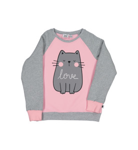 Kissed By Radicool Smudge Raglan Crew - SALE-Girls Sale : Kids Clothing NZ : : K&hellip;