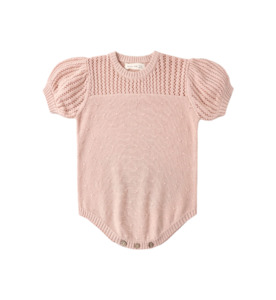 Quincy Mae Pointelle Knit Romper - Melon - BY BRAND-Quincy Mae : Kids Clothing N&hellip;