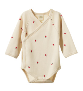 Products: Nature Baby L/S Kimono Bodysuit - Radish Print - BY BRAND-Nature Baby : Kids Clothing NZ : : Kid Republic - W26 Nature Baby