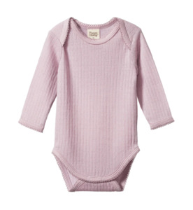 Nature Baby Merino Wool L/S Bodysuit Pointelle - Lilac - BY BRAND-Nature Baby : &hellip;