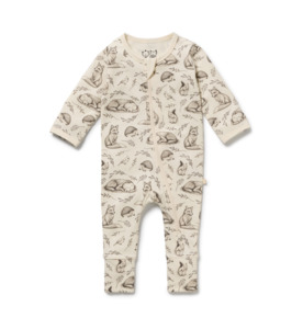 Wilson & Frenchy Foxglove Forest Organic Zipsuit with Feet - BY BRAND-Wilson&hellip;
