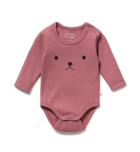 Products: Wilson & Frenchy Plum Organic Rib L/S Bodysuit - BY BRAND-Wilson & Frenchy : Kids Clothing NZ : : Kid Republic - W26 Wilson & Frenchy