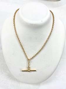 9ct chain with T bar