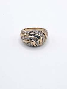 Earrings Collection: 9ct Ladies diamond ring