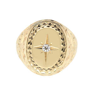 Rings Collection: Large diamond signet ring