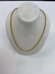 9 ct Rope chain 55cm
