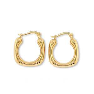 Everything You Might Like These: 9ct Sterling silver Bonded gold comfort curve earrings