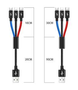 Products: Product TC07: Fast Charging Cable iPhone Lightning TYPE-C Micro USB Cables NuTech