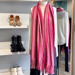 A Recent Collection: Missoni Cross-Stitch Pattern Fringed Scarf