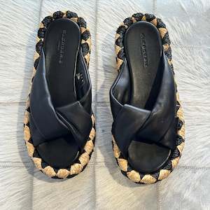Slides: Clergerie Andrew Raffia Flatforms - SIZE 38.5